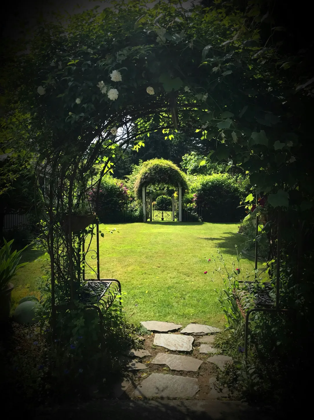 Verdant Landscapes team discussing a garden design plan